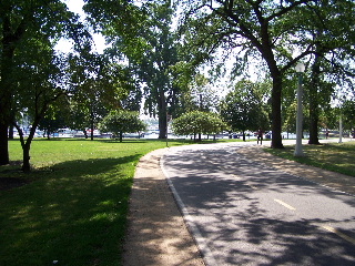 Lake Michigan is on the left